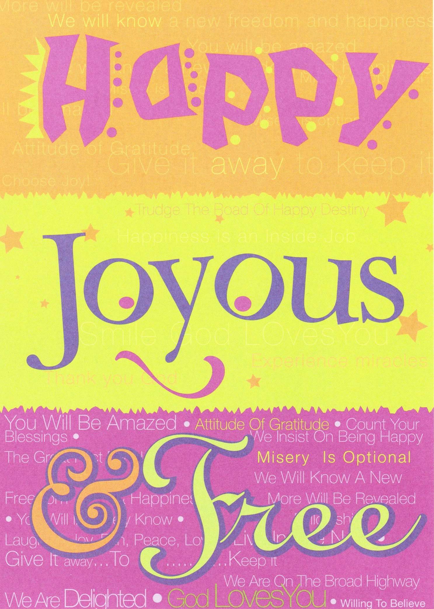 Happy Joyous and Free Card